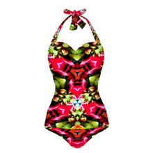 Load image into Gallery viewer, All Over Print Women&#39;s Halterneck One Piece Swimsuit