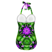 Afbeelding in Gallery-weergave laden, Violeta 2 Women&#39;s Halterneck One Piece Swimsuit