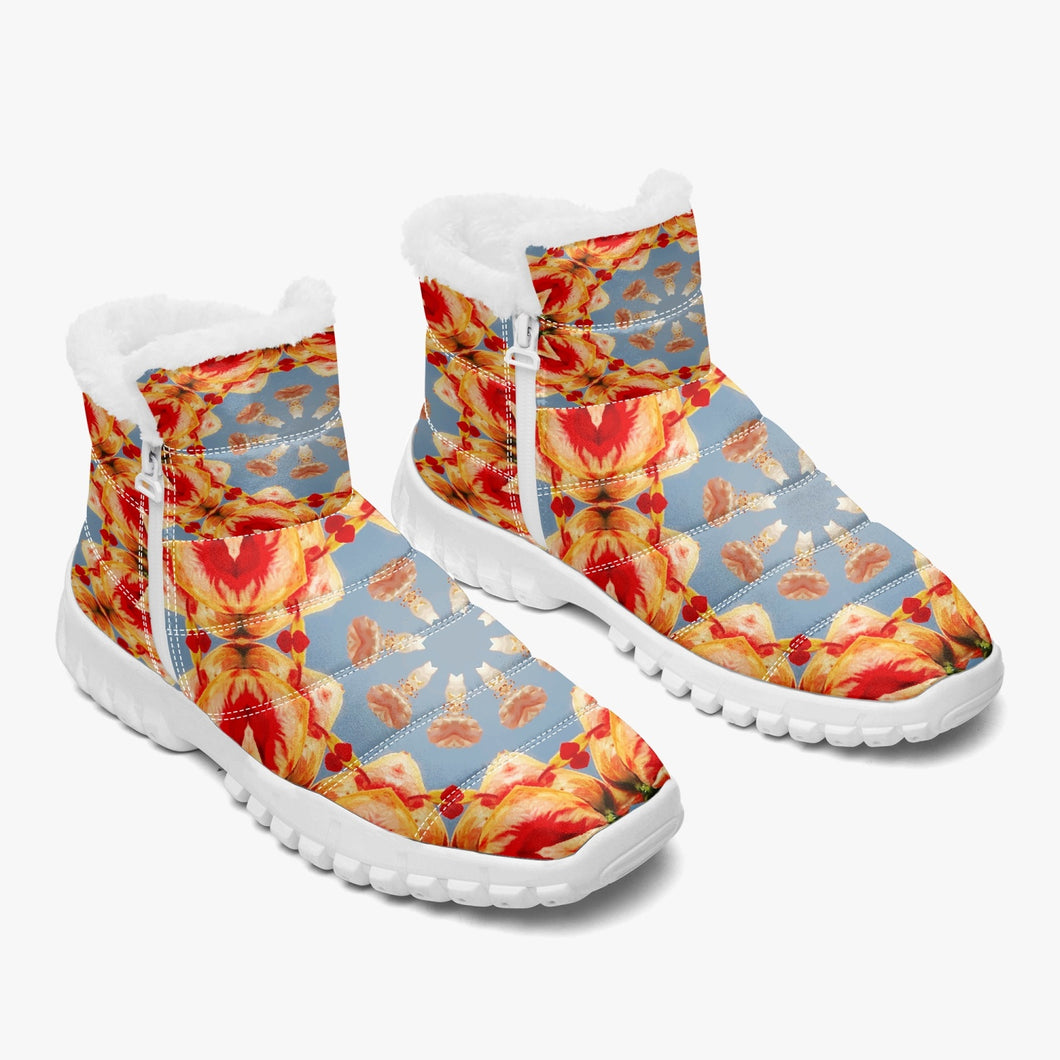 446. Cotton-pad Fur Zipper Up Boots