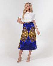 Afbeelding in Gallery-weergave laden, Lapiz Gold 1 Women&#39;s A-Line Midi Skirt