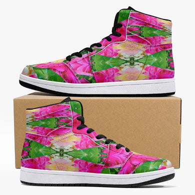 209. High-Top Leather Sneakers - White / Black