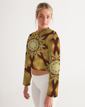 Afbeelding in Gallery-weergave laden, Wood Gold 1 Women&#39;s Cropped Sweatshirt