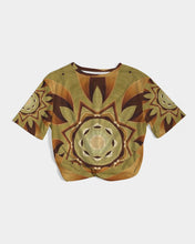 Afbeelding in Gallery-weergave laden, Wood Gold 1 Women&#39;s Twist-Front Cropped Tee