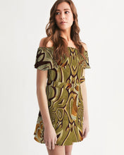 Indlæs billede til gallerivisning Wood Gold 2 Women&#39;s Off-Shoulder Dress