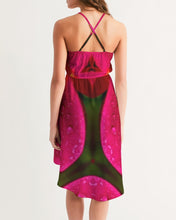 Afbeelding in Gallery-weergave laden, Red Blush 1 Women&#39;s High-Low Halter Dress