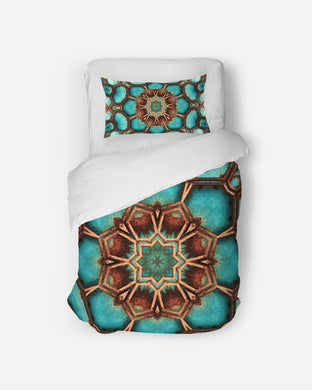 TurqRust 1 Twin Duvet Cover Set