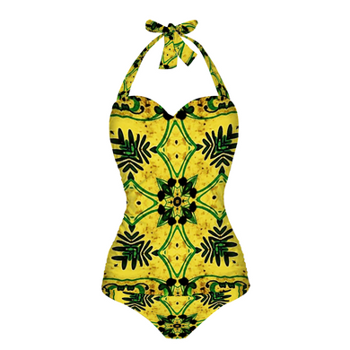 Ganjija 4 Women's Halterneck One Piece Swimsuit