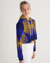 Afbeelding in Gallery-weergave laden, Lapiz Gold 1 Women&#39;s Cropped Hoodie