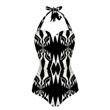 Load image into Gallery viewer, Custom All Over Print Women&#39;s Tankini Halterneck One Piece Swimsuit