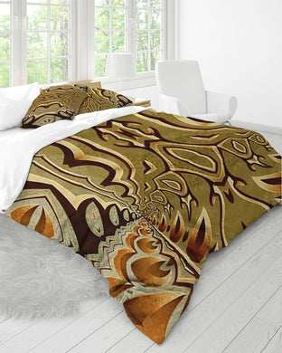 Wood Gold 2 Queen Duvet Cover Set
