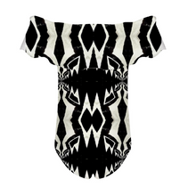 Load image into Gallery viewer, Custom All Over Print Women&#39;s Flounce One Piece Swimsuit Vintage Beachwear