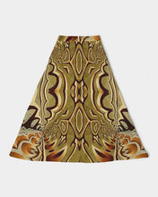 Laden Sie das Bild in den Galerie-Viewer, Wood Gold 2 Women&#39;s A-Line Midi Skirt