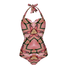 Load image into Gallery viewer, All Over Print Women&#39;s Halterneck One Piece Swimsuit