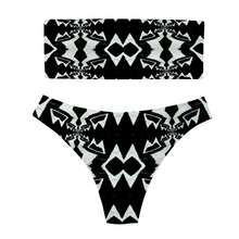 Load image into Gallery viewer, Custom Women&#39;s All Over Print Bandeau Bikini with Padding Swimsuit