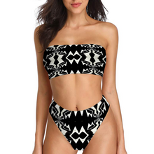 Load image into Gallery viewer, Custom Women&#39;s All Over Print Bandeau Bikini with Padding Swimsuit