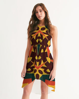 groove19 Women's High-Low Halter Dress