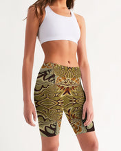 Afbeelding in Gallery-weergave laden, Wood Gold 2 Women&#39;s Mid-Rise Bike Shorts