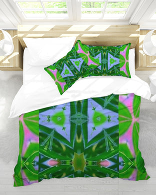 Green Batik 1 King Duvet Cover Set