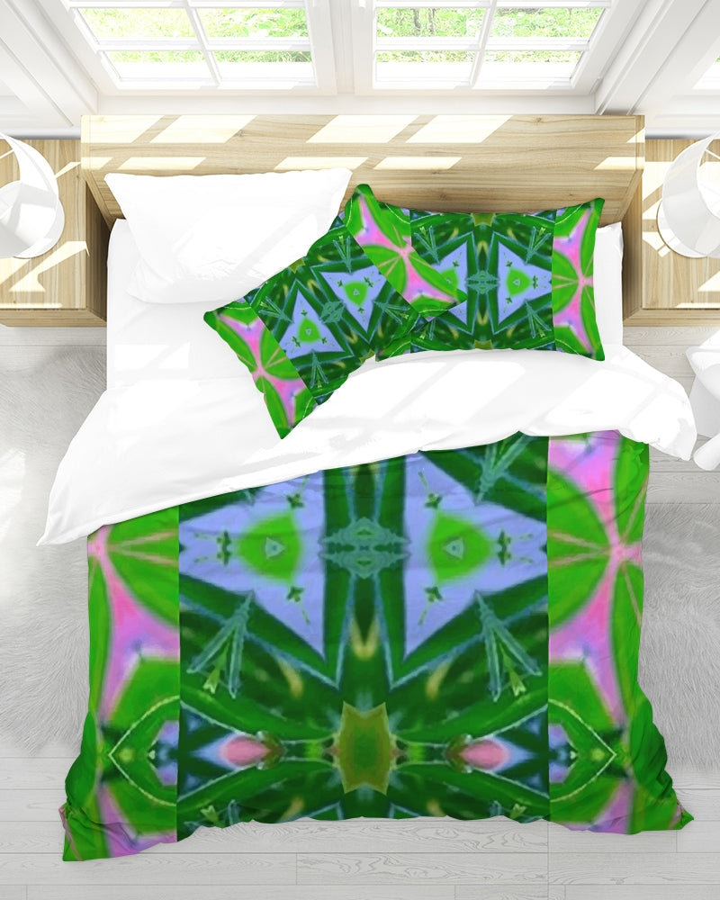 Green Batik 1 King Duvet Cover Set