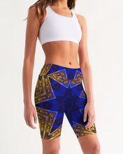 Afbeelding in Gallery-weergave laden, Lapiz Gold 1 Women&#39;s Mid-Rise Bike Shorts