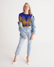 Afbeelding in Gallery-weergave laden, Lapiz Gold 1 Women&#39;s Twist-Front Cropped Tee