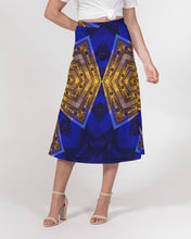 Afbeelding in Gallery-weergave laden, Lapiz Gold 1 Women&#39;s A-Line Midi Skirt