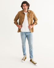 Carica l&#39;immagine nel visualizzatore di Gallery, Wood Gold 1 Men&#39;s Hightop Canvas Shoe