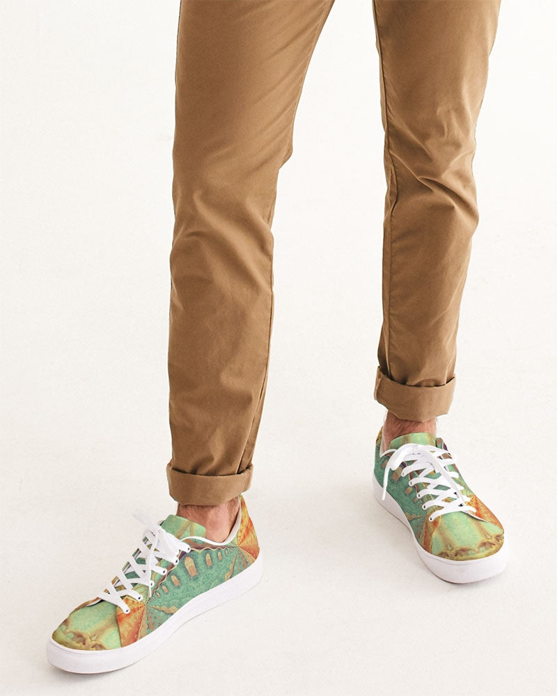 ostara24 Men's Faux-Leather Sneaker