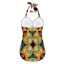 Carica l&#39;immagine nel visualizzatore di Gallery, Anielle 2 Women&#39;s Halterneck One Piece Swimsuit