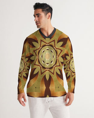 Wood Gold 1 Men's Long Sleeve Sports Jersey