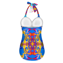 Indlæs billede til gallerivisning Vibra 1 Women&#39;s Halterneck One Piece Swimsuit