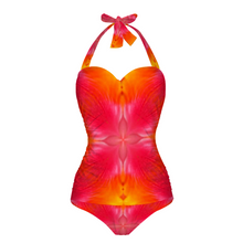 Afbeelding in Gallery-weergave laden, Reina 1 Women&#39;s Halterneck One Piece Swimsuit