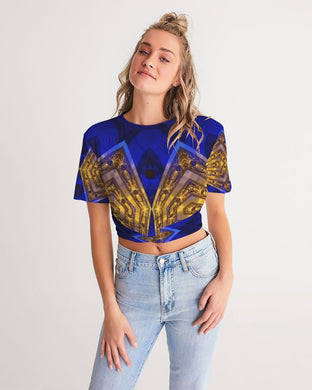 Lapiz Gold 1 Women's Twist-Front Cropped Tee