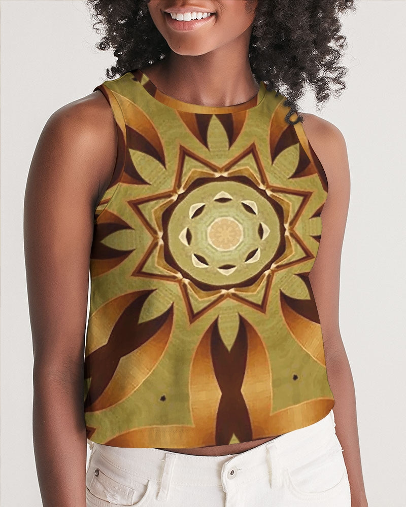 Wood Gold 1 Women's Cropped Tank