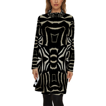 Load image into Gallery viewer, Custom Women&#39;s All Over Print Long Sleeve Classic Dress Elegant Skirts