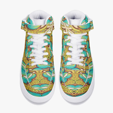 284. New High-Top Leather Sports Sneakers