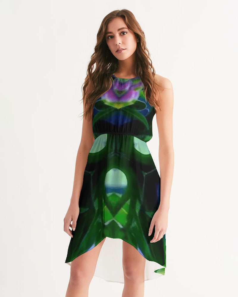 Vine 1 Women's High-Low Halter Dress