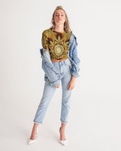 Afbeelding in Gallery-weergave laden, Wood Gold 1 Women&#39;s Twist-Front Cropped Tee