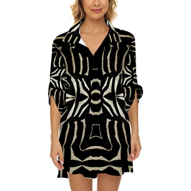 Triba 1 Women's Long Blouse Shirts with Half Sleeve