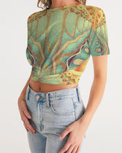 Carica l&#39;immagine nel visualizzatore di Gallery, ostara24 Women&#39;s Twist-Front Cropped Tee