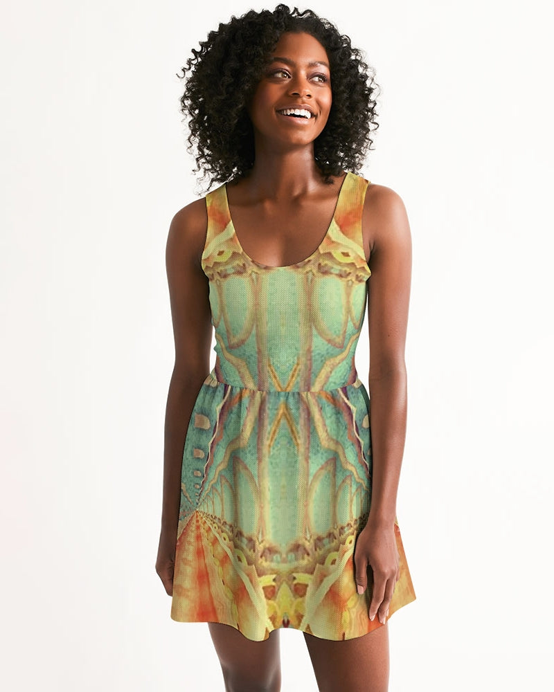 ostara24 Women's Scoop Neck Skater Dress