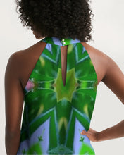 Afbeelding in Gallery-weergave laden, Green Batik 1 Women&#39;s Halter Dress