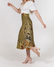 Laden Sie das Bild in den Galerie-Viewer, Wood Gold 2 Women&#39;s A-Line Midi Skirt