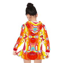 Indlæs billede til gallerivisning Custom Lovely Long Sleeve One Piece Hooded Dress for Girls