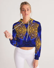 Afbeelding in Gallery-weergave laden, Lapiz Gold 1 Women&#39;s Cropped Hoodie