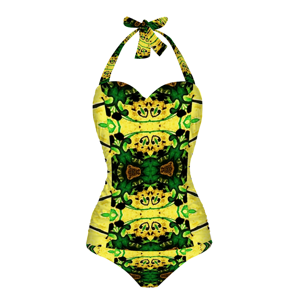 Ganjija 11 Women's Halterneck One Piece Swimsuit