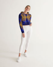 Afbeelding in Gallery-weergave laden, Lapiz Gold 1 Women&#39;s Cropped Hoodie