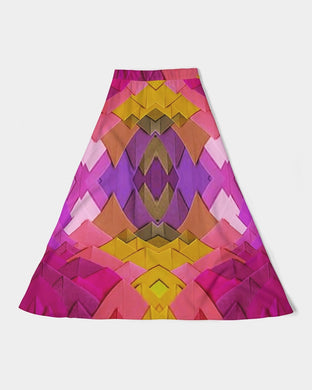 Origami 1 Women's A-Line Midi Skirt