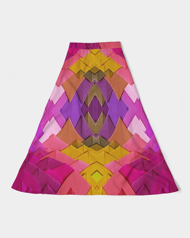 Origami 1 Women's A-Line Midi Skirt