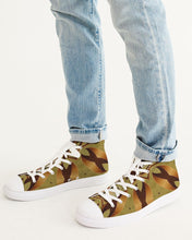 Carica l&#39;immagine nel visualizzatore di Gallery, Wood Gold 1 Men&#39;s Hightop Canvas Shoe